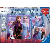 Ravensburger Puzzles 3 x 49 pièces Le voyage commence Disney Frozen La Reine des Neiges 2
