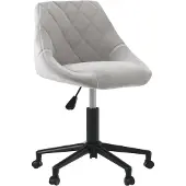 vidaXL Chaise de bureau Pivotante Gris clair Velours