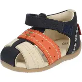 Kickers Chaussure basse corail / noir / coquille d'oeuf