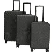 Enrico Benetti Ensemble de trolley 3 places Louisville, Valise, Noir