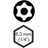 SW-Stahl Embout de vissage, 1/4", profil TR, T20 TBM/4-T20