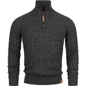 INDICODE JEANS Pull-over 'Hector' marron / gris foncé