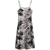 Superdry Robe d’été gris / noir / blanc cassé