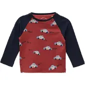 s.Oliver T-Shirt bleu marine / bleu clair / rouge rubis / blanc