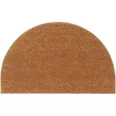 vidaXL Tapis de porte naturel demi-rond 50x80cm fibre de coco touffeté