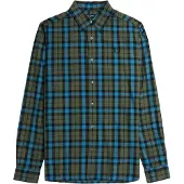 Fred perry Chemise bleu chiné / vert / noir