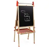Eurekakids Chevalet En Bois Tout-en-1 Avec Tableau Blanc