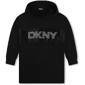 DKNY D60256 Long Sleeve Dress Noir 8 Years Fille