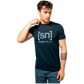 Super.natural Grid Logo Short Sleeve T-shirt Bleu L Homme