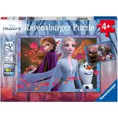 Ravensburger Ensemble de puzzle aventure Disney La Reine des Neiges 2 pour enfants | Puzzles 2 x 24 pices uniques | Jeu de rflexion idal dcou
