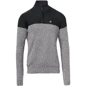 KOROSHI Pull-over gris / noir / blanc