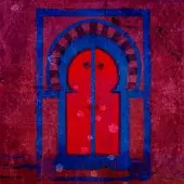 Safaary Tableau marocain Porte rose fuchsia