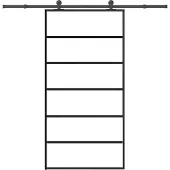 vidaXL Porte coulissante avec ferrure 102x205 cm Verre ESG & aluminium