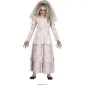 Guirca Ghost Bride Girl Costume Gris 5-6 Years