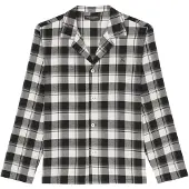 Marc O'Polo T-Shirt 'Homey Flanell' noir / blanc
