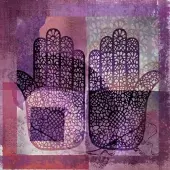 Safaary Peinture orientale Mehndi mains Dai Violet