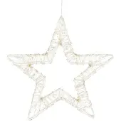 Luca Lighting Pendentif étoile avec éclairage LED blanc chaud - Ø36 cm - Métal - Blanc