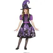 Guirca Witch Girl Costume Violet 3-4 Years