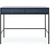 Selsey Coiffeuse Monne - Table console style vintage avec tiroirs, bleu foncé, largeur 104 cm