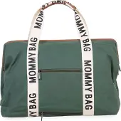 Childhome Sac à Langer Childhome Mommy Bag Signature Canvas Green