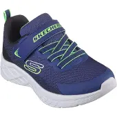 SKECHERS Baskets 'Microspec II - Zovrix' bleu marine / vert fluo