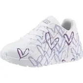 SKECHERS Baskets basses enfant UNO LITE - GOLDCROWN SPREAD THE LOVE filles - Blanc - 31