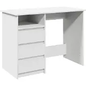 vidaXL Bureau blanc 102x50x75 cm bois composite