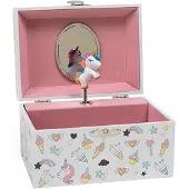 Eurekakids Unicorn Musical Jewelry Box Rose