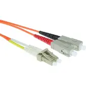 ACT 1 mètre LSZH Câble patch fibre multimode 50/125 OM2 duplex avec connecteurs LC et SC