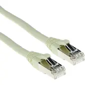 ACT Ivory 20 meter SFTP CAT6A patch cable snagless with RJ45 connectors. Cat6a s/ftp snagless iv 20.00m (FB6020)