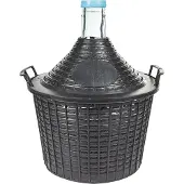 Browin Demijohn Pour Le Vin Dans Un Panier En Plastique 10l, Poêle + casserole, Multicolore, Transparent