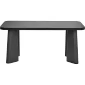 Beliani Table De Repas Atlin Imitation Bois Noir
