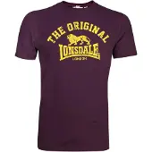 Lonsdale T-Shirt jaune / lie de vin