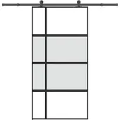 vidaXL Porte coulissante avec ferrure 102,5x205 cm verre trempé et aluminium