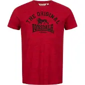 Lonsdale T-Shirt rouge / rouge chiné / noir