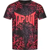 TAPOUT T-Shirt fonctionnel 'Rootstock' violet foncé / rouge clair / noir