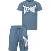TAPOUT Survêtement 'Dunlab' bleu-gris / blanc