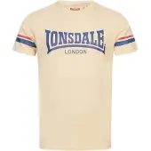 Lonsdale T-Shirt 'Creich' sable / gentiane / rouge