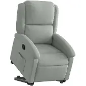 vidaXL Fauteuil relax releveur gris clair velours