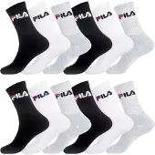 FILA Lot De 12 Paires De Chaussettes Tennis Fila : Assorties / 39-42