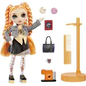 Rainbow High Éclat et Brillance - Clementine (Orange) - Poupée de Mode de 11" avec Paillettes Liquides sur les Jambes