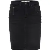 Pulz Jeans Jupe 'Karolina' noir denim