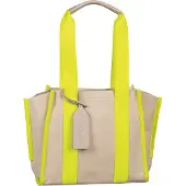 Tom Tailor DENIM Cabas 'Alani' mastic / jaune fluo