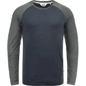 !Solid T-Shirt 'Bastien' bleu / gris
