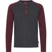 Indicode T-Shirt 'Winston' gris / bordeaux