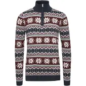 !Solid Pull-over 'Winoldo' bleu foncé / rouge / blanc