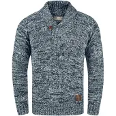 !Solid Pull-over 'Phil' bleu / marron / blanc