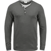 !Solid T-Shirt 'Doriano' gris chiné