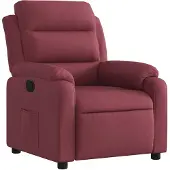 vidaXL Fauteuil relax vin rouge tissu