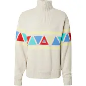 SOS Pull-over 'The Windbreaker' aqua / jaune clair / greige / rouge
